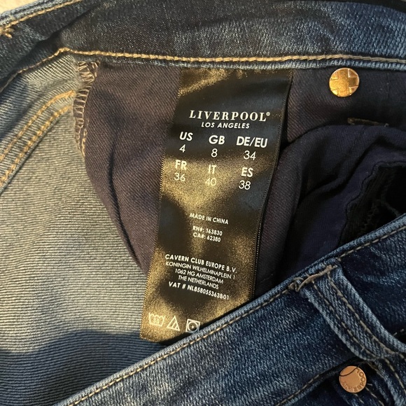 Liverpool Crop Flare Eco Logical Jeans sz 4/27 - Picture 5 of 10